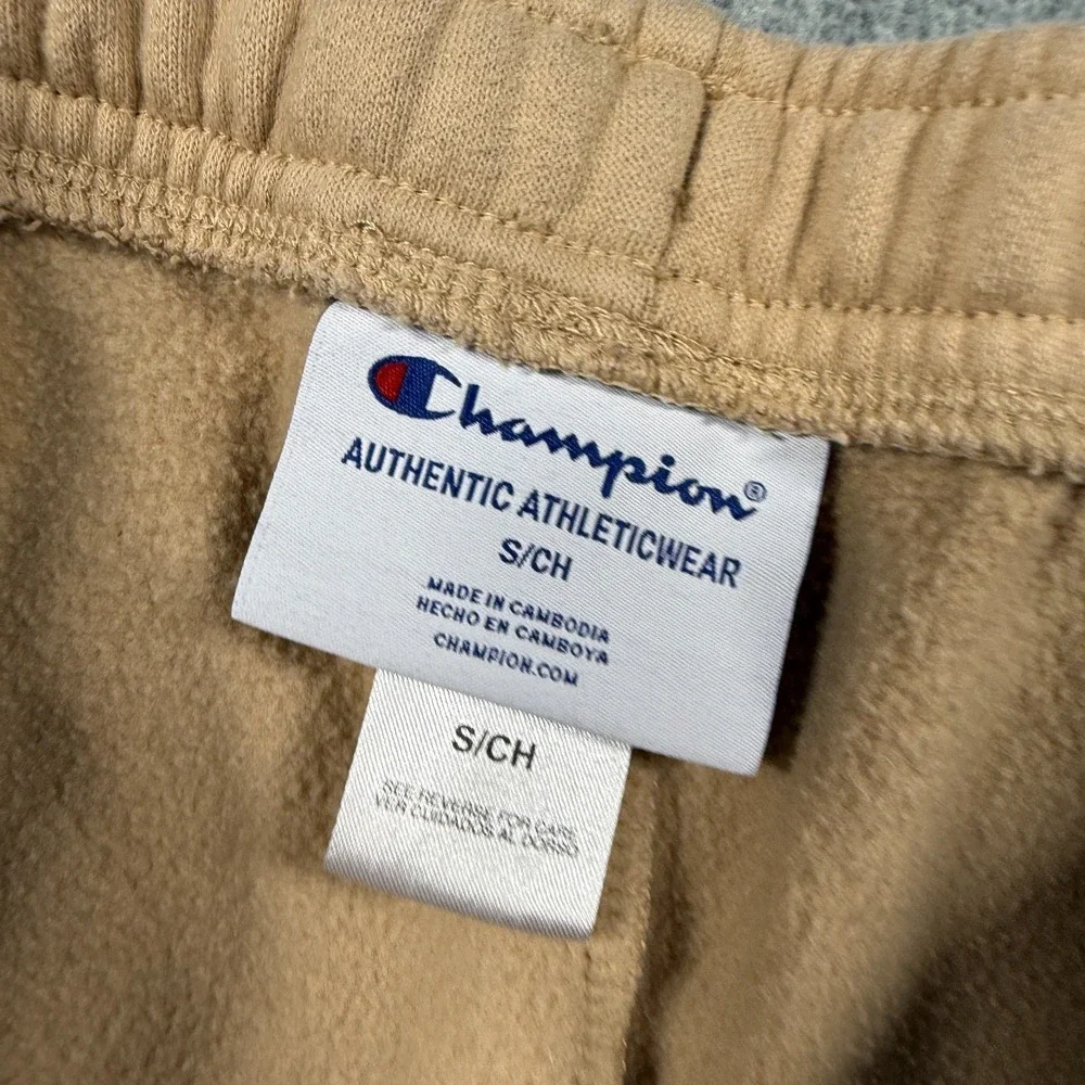 Champion Sweatpants‎ Unisex Small Beige Jogger Fleece Athletic Loungewear Casual